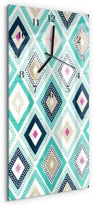 Skleněné hodiny vertikální Diamanty zsppc-30x60-00173120