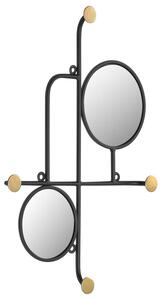 Černé kovové nástěnné zrcadlo Kave Home Vianela 50 x 35 cm