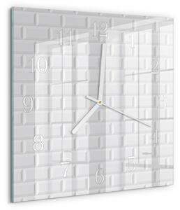 Skleněné hodiny Cihlový zskb-30x30-00058106