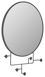 Černé kovové nástěnné zrcadlo Kave Home Vianela 51 x 70 cm