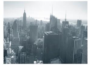 Fototapeta - New York City skyline černá a bílá