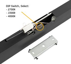 Stropní svítidlo černé vč. LED 3-stupňové stmívatelné 2700-4000K s přepínačem Dip - Keane