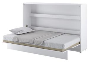 Jednolůžková sklápěcí postel BED CONCEPT 2 bílá vysoký lesk, 120x200 cm
