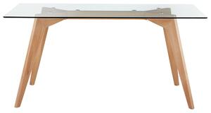 Jídelní stůl se skleněným povrchem 160 cm HUDSON