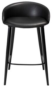 ​​​​​Dan-Form Černá koženková barová židle DAN-FORM Dual 66 cm