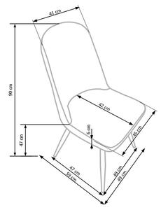 Jídelní židle SCK-214 dub medový/krémová