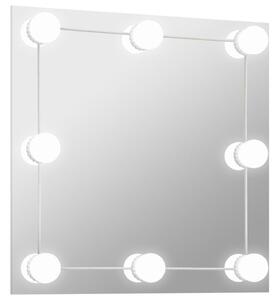 Nástěnné zrcadlo s LED osvětlením čtvercové sklo