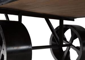 IRON Konferenční stolek mango 110x80x45 hnědý lakovaný