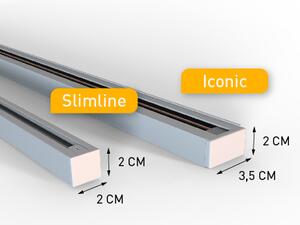 Moderní kolejnicový systém s 10 reflektory bílý 1-fázový - Slimline Uzzy