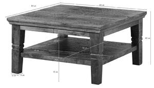 RODEZ Konferenční stolek mango 85x85x45 tmavě hnědý olejovaný