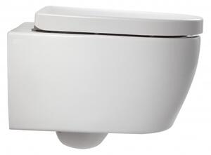 Závěsné WC NT2038 s pomalu padajícím prkénkem Soft-close, rimless, kratší verze - bílá