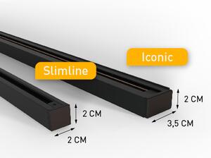 Moderní kolejnicový systém s 10 reflektory béžové a černé 1-fázový - Slimline Uzzy