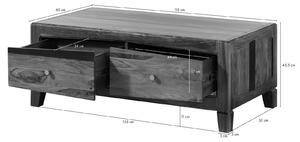 ANCONA Konferenční stolek Sheesham 115x60x45 tmavě hnědý lakovaný