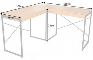Moebel Living Dubový rohový pracovní stůl Presa 130 x 46 cm