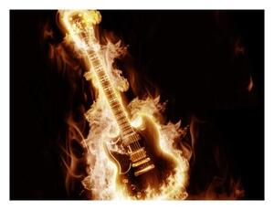 Fototapeta - Flaming guitar
