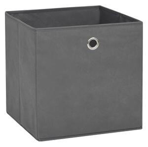 Úložné boxy 10 ks netkaná textilie 28 x 28 x 28 cm šedé