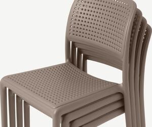 Nardi Šedohnědá plastová zahradní židle Bora
