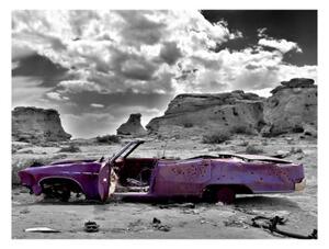 Fototapeta - Retro car on the Colorado Desert