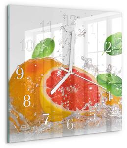Skleněné hodiny Grapefruit zskb-30x30-00084252