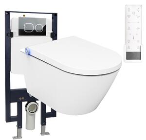 Kompletní WC balíček 18: Jantarový sprchový klozet Pro + 1102 a sedátko s měkkým zavíráním s předstěnovým prvkem G3008 a splachovací deskou vpředu