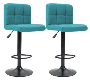 2 látkové barové židle ve více barvách-mátová