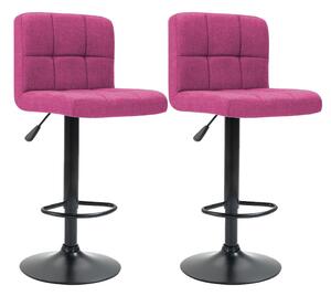 2 látkové barové židle ve více barvách-pink