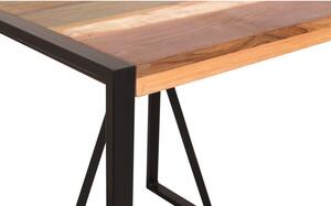 Jídelní stůl z recyklovaného dřeva a kovu 70x70 Jupiter