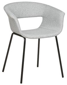 Sada 2 čalouněných jídelních židlí šedé ELMA