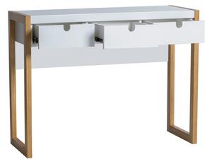 Bílý konzolový stolek z masivu Marckeric Quare