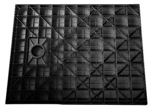 Sprchová vanička Sprchová vanička obdélníková série GT v černé barvě z materiálu SMC - Šířka: 80 cm - Možnost volby příslušenství