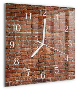 Skleněné hodiny Cihlový zskb-30x30-00089624