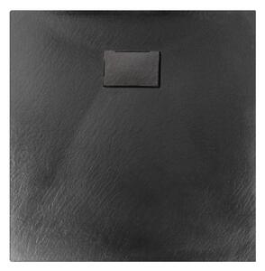 Sprchová vanička Sprchová vanička obdélníková série GT v černé barvě z materiálu SMC - Šířka: 80 cm - Možnost volby příslušenství