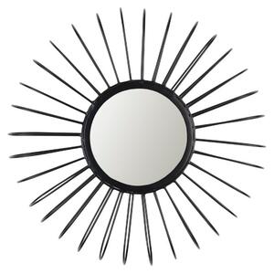 White Label Černé kovové zrcadlo WLL SELENA 50 cm