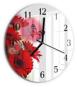 Skleněné nástěnné hodiny Gerbera zsoc-fi30-00176980