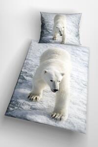 Glamonde 3D povlečení Polar Bear se zipem 140×200 cm