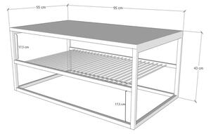 Kalune Design Konferenční stolek ASUDE borovice/černý