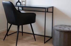 Nordic Living Černý kovový pracovní stůl Winter 100 x 45 cm