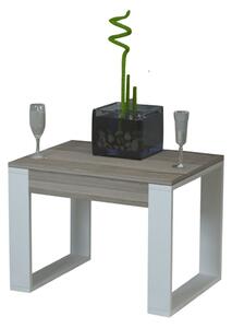 Kalune Design Konferenční stolek ARDA hnědo-bílý