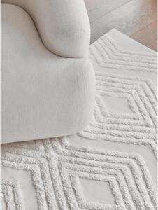 Ručně tkaný bavlněný koberec s vystouplým vzorem Ziggy
