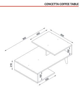 Kalune Design Konferenční stolek Concetta bílý