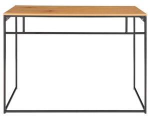 Nordic Living Dubový kovový pracovní stůl Winter 100 x 45 cm