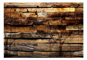 Tapeta dřevěná stěna + lepidlo ZDARMA Velikost (šířka x výška): 150x105 cm