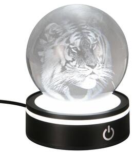 Stolní lampa ROSEBUD 3 černá/průhledná