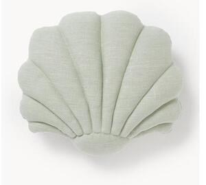 Lněný polštář ve tvaru mušle Shell