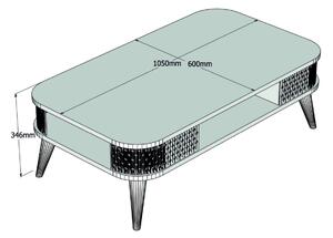 Kalune Design Konferenční stolek Eylül krémový