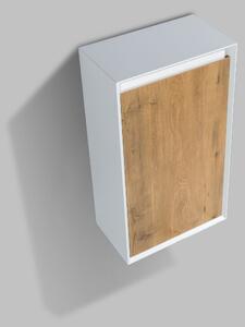 Boční skříňka Fiona - 50 x 28,8 x 88 cm - PRAVÁ - vzhled betonu / vzhled dubu