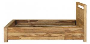 Masivní postel světlé palisandrové dřevo Sheesham 180x200 MONROE (Postel z masivu)