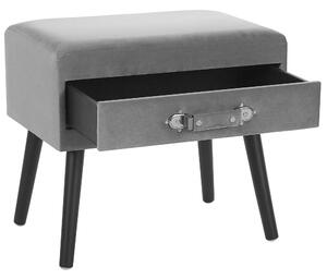 Noční stolek šedý samet EUROSTAR