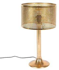 OnaDnes -20% Zlatá kovová stolní lampa DUTCHBONE BARUN