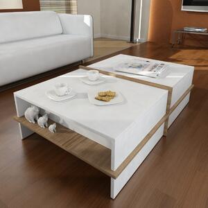 Kalune Design Konferenční stolek Plus bílý/ořech
